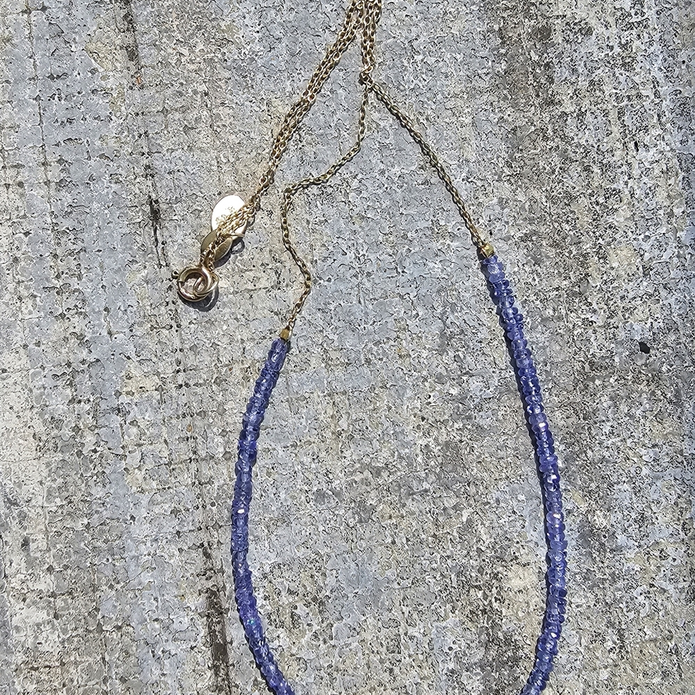 Tanzanite beads with sterling Silver Chain! - Picture 7 of 10
